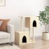 Rascador para gatos con postes de sisal color crema 86