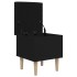 Banco con almacenaje madera de ingeniería negro 42x42x46