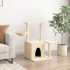 Rascador para gatos con postes de sisal color crema 83