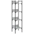 Librería de 4 estantes madera gris Sonoma 35x30x138,5