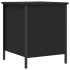 Banco con almacenaje madera de ingeniería negro 40x42,5x50