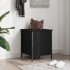 Banco con almacenaje madera de ingeniería negro 40x42,5x50