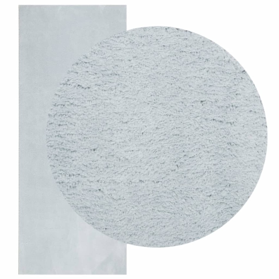 Alfombra de pelo corto suave lavable HUARTE azul 80x200