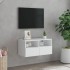 Mueble de TV de pared madera de ingeniería blanco 60x30x30
