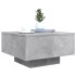Mesa de centro madera de ingeniería gris hormigón 55x55x31