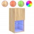 Mueble para TV con luces LED roble Sonoma 30,5x30x60
