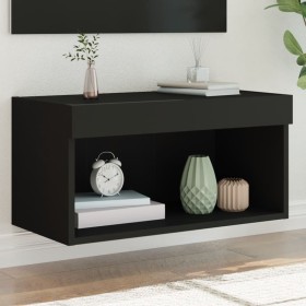 Mueble para TV con luces LED negro 60x30x30