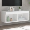 Mueble para TV con luces LED blanco 80x30x30 cm