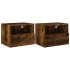 Muebles de pared para TV 2 uds madera roble ahumado 40x30x30