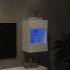 Mueble de TV de pared con luces LED blanco 40x30x60,5