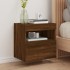 Mueble de TV de pared con luces LED roble marrón 40x30x40