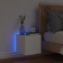 Mueble de TV de pared con luces LED blanco 30,5x35x30