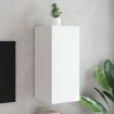 Mueble de TV de pared con luces LED blanco 30,5x35x70 cm