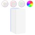 Mueble de TV de pared con luces LED blanco 30,5x35x70