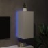 Mueble de TV de pared con luces LED blanco 30,5x35x70