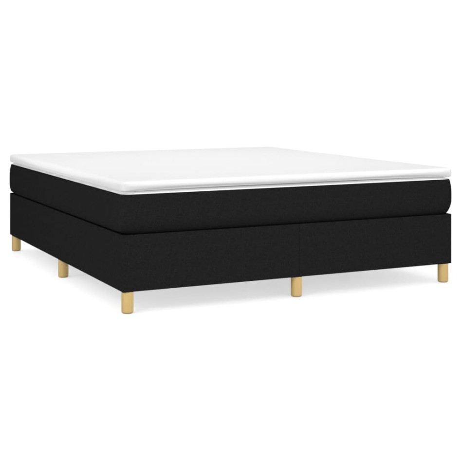Estructura de cama box spring tela negro 180x200