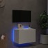 Mueble de TV de pared con luces LED blanco 60x35x41