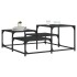 Mesa de centro madera de ingeniería negra 87,5x87,5x40