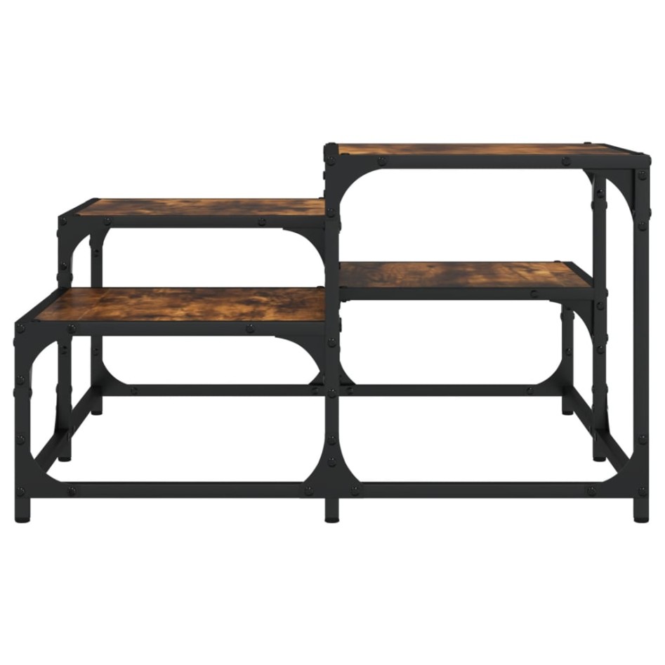 Mesa de centro madera de ingeniería roble ahumado 68x68x40