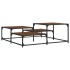 Mesa de centro madera de ingeniería roble marrón 107x107x40