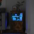Aparador con luces LED roble ahumado 41x37x67