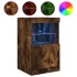 Aparador con luces LED roble ahumado 41x37x67