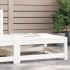 Taburete de jardín madera maciza de pino blanco 70x70x30