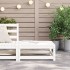 Taburete de jardín madera maciza de pino blanco 70x70x30