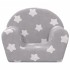 Sofá para niños felpa suave gris claro con