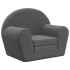 Sofá cama infantil felpa suave gris