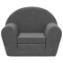 Sofá cama infantil felpa suave gris