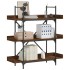 Librería 3 estantes madera ingeniería marrón 100x33x108,5