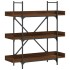 Librería 3 estantes madera ingeniería marrón 100x33x108,5