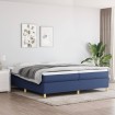 Estructura de cama box spring tela azul 200x200 cm