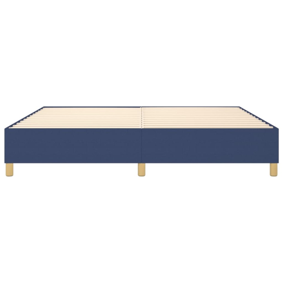 Estructura de cama box spring tela azul 200x200
