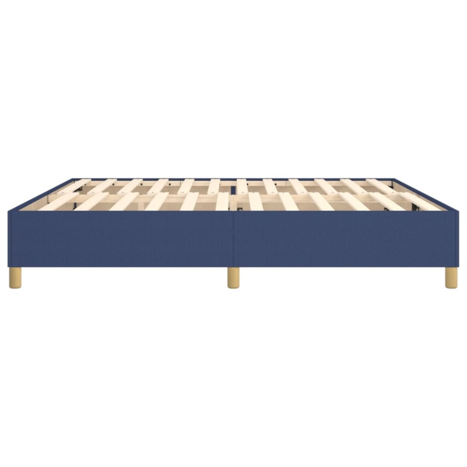 Estructura de cama box spring tela azul 200x200