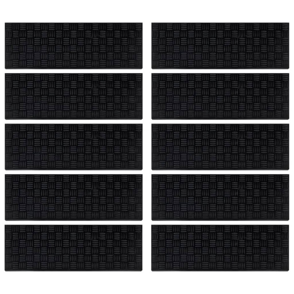 Alfombrillas de escalera de goma 10 uds goma 25x75
