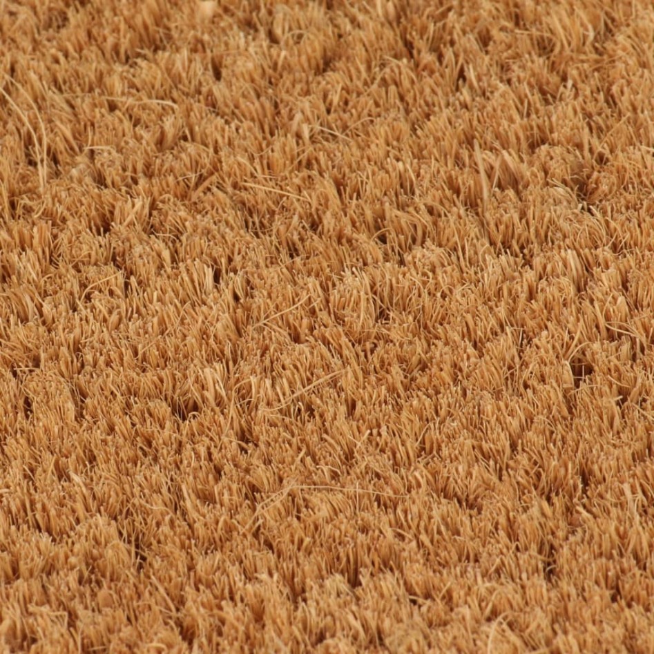 Felpudo semicircular de fibra de coco natural 60x90