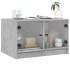 Mesa de centro con puertas de vidrio grs hormigón 68x50x42