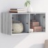 Mueble de pared puertas de vidrio gris Sonoma 68,5x37x35