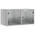 Mueble de pared puertas de vidrio gris Sonoma 68,5x37x35