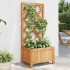 Jardinera con enrejado de madera maciza de abeto