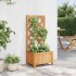 Jardinera con enrejado de madera maciza de abeto