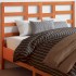 Cabecero de cama madera maciza de pino marrón cera 135