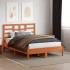 Cabecero de cama madera maciza de pino marrón cera 135