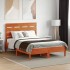 Cabecero de cama madera maciza de pino marrón cera 135