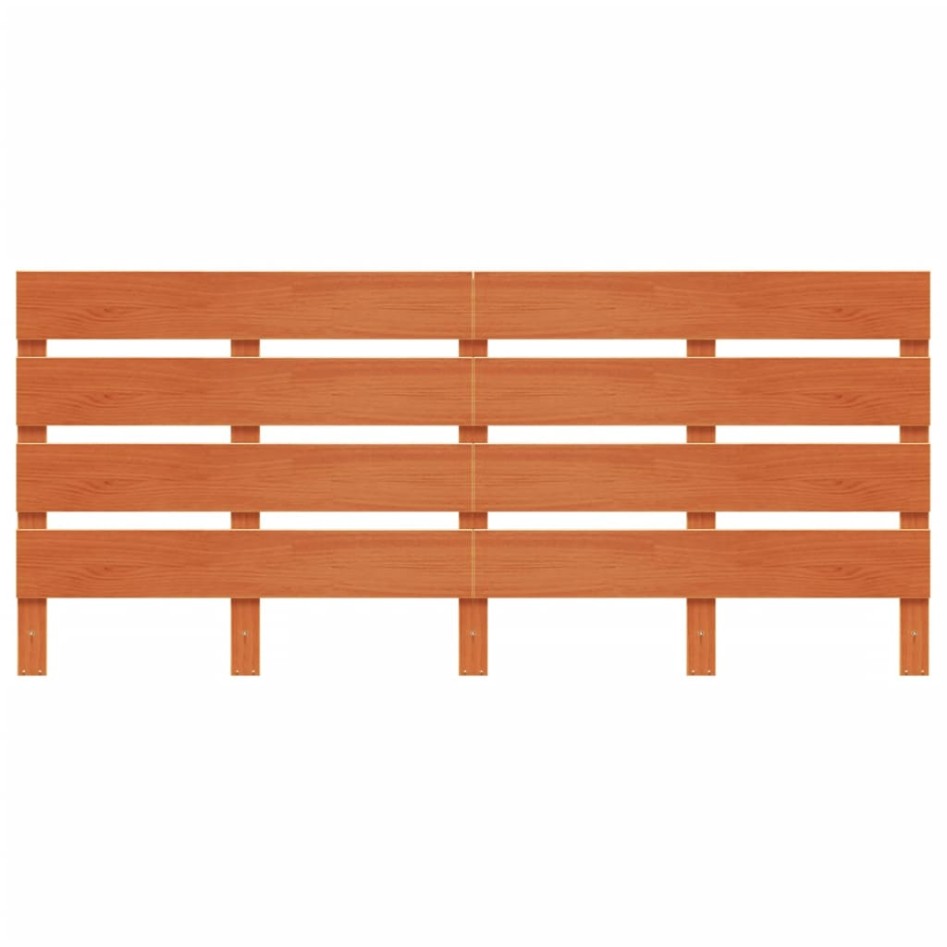 Cabecero de cama madera maciza de pino marrón cera 135