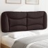 Cabecero de cama acolchado tela marrón oscuro 120
