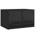 Mesa de centro con puertas de vidrio negra 68x50x42