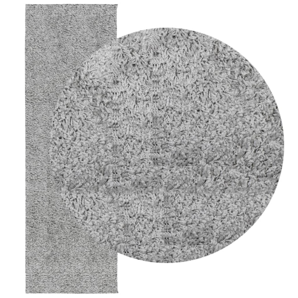 Alfombra peluda de pelo largo moderna PAMPLONA gris 80x250
